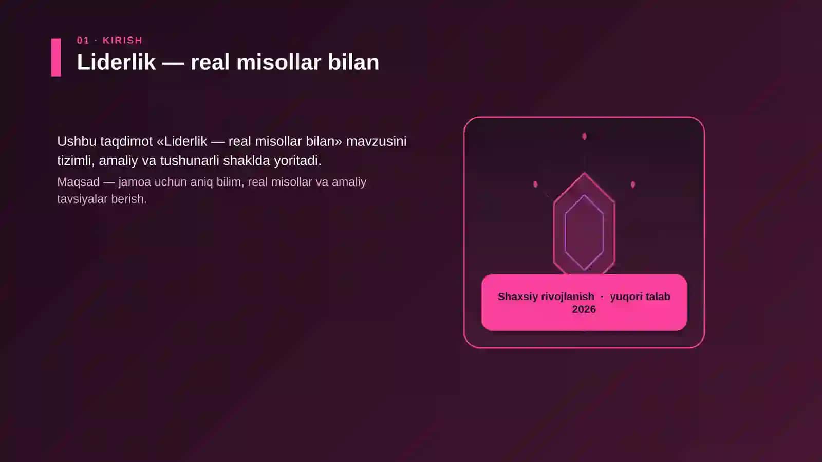 Liderlik — real misollar bilan 3