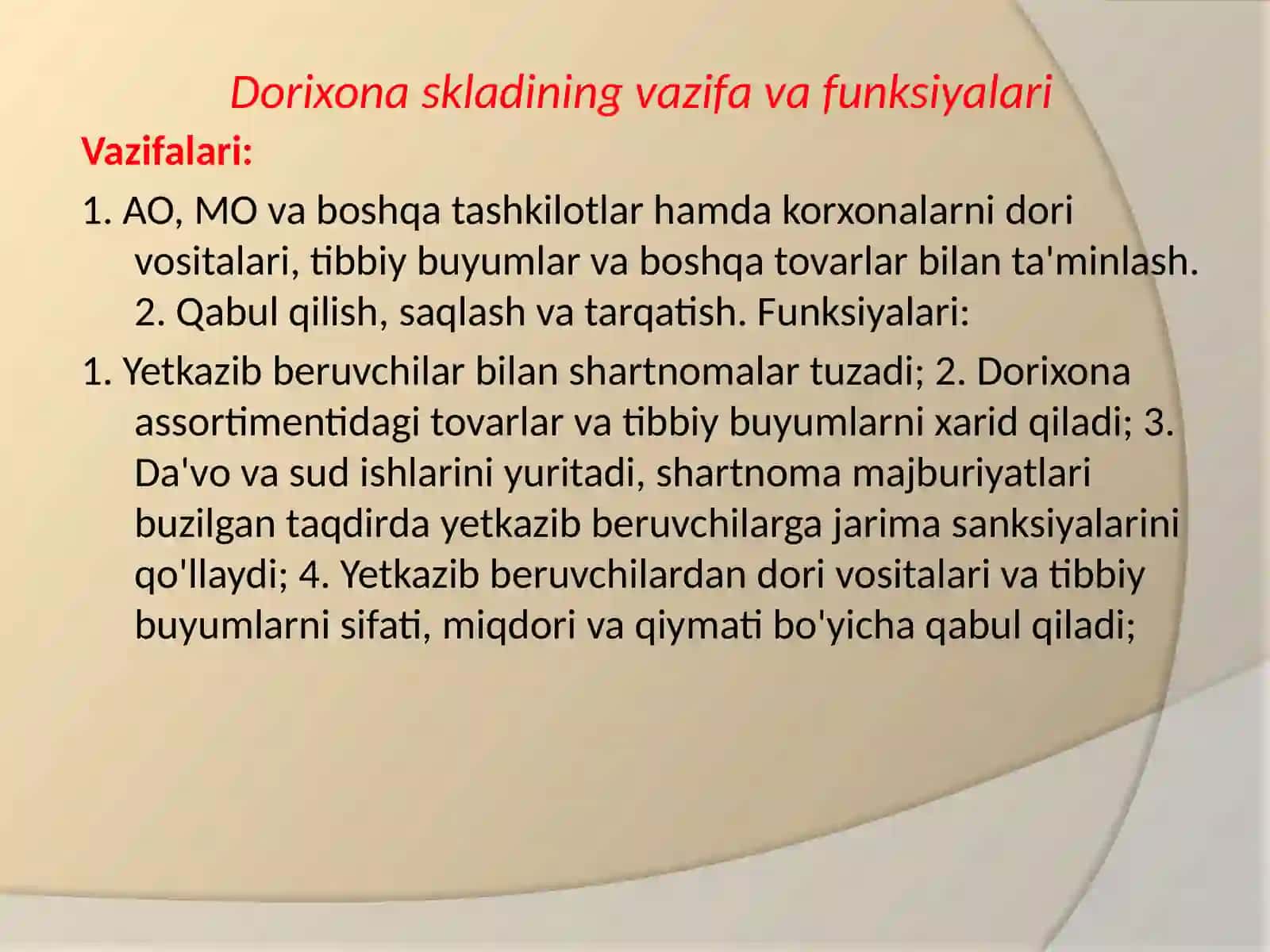 Dorixona ombori va dori vositalarini saqlash 3