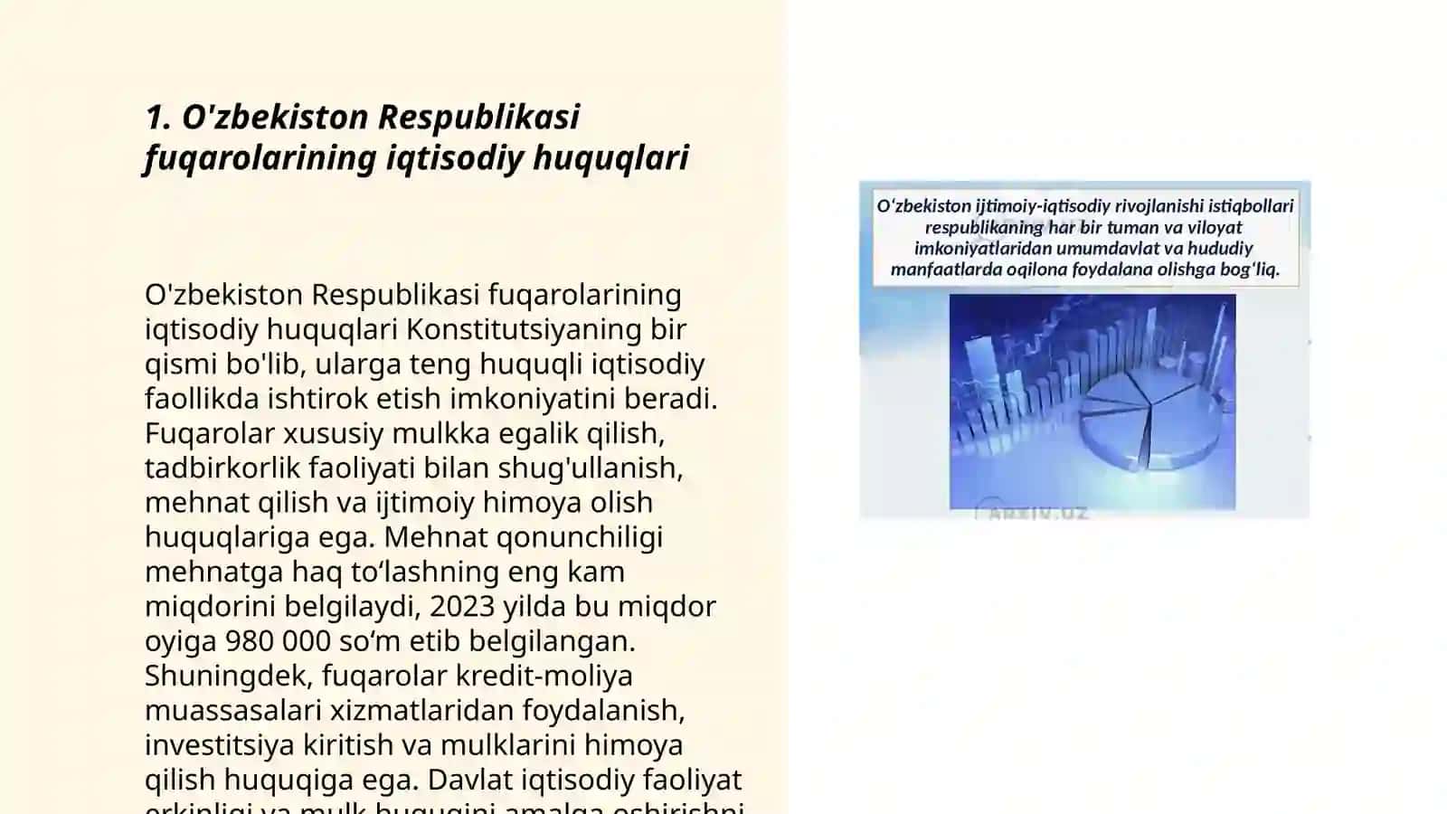 O'zbekiston Respublikasi fuqarolarining iqtisodiy huquqlari 3