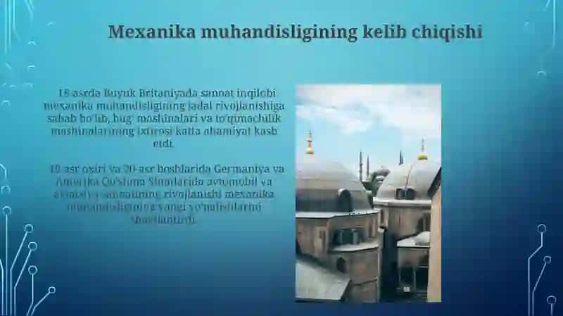 Mexanika muhandisligining kelib chiqishi 3