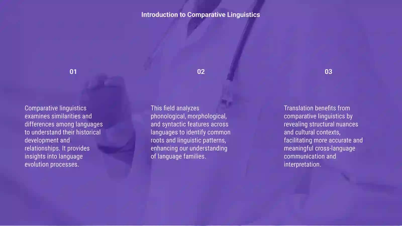 Comparative Linguistics and Translation 3
