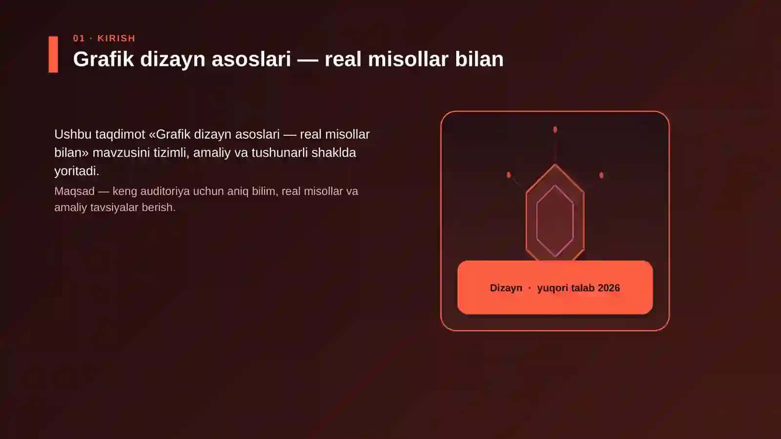 Grafik dizayn asoslari — real misollar bilan 3