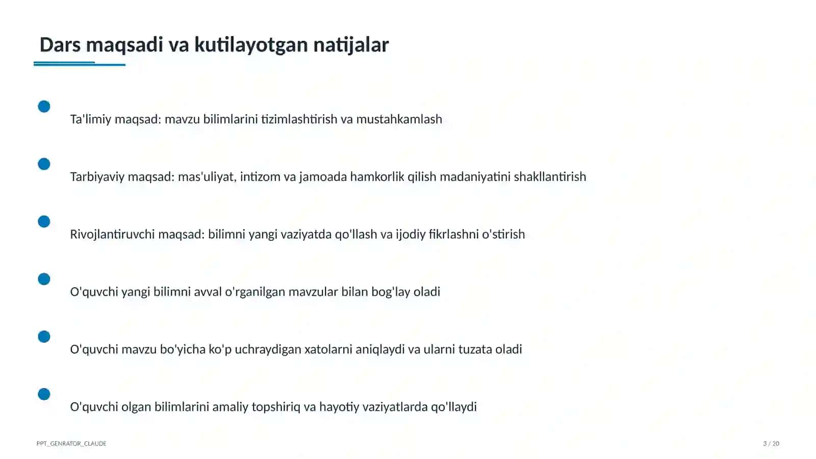 Zamonaviy dars ishlanmasini tuzish 3