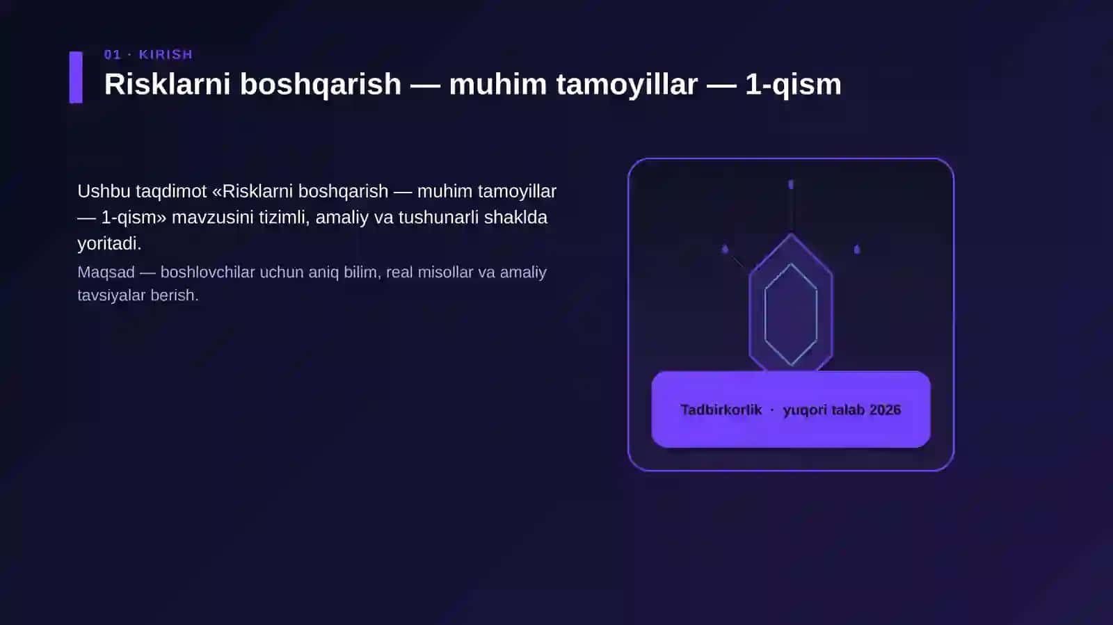Risklarni boshqarish — muhim tamoyillar — 1-qism 3