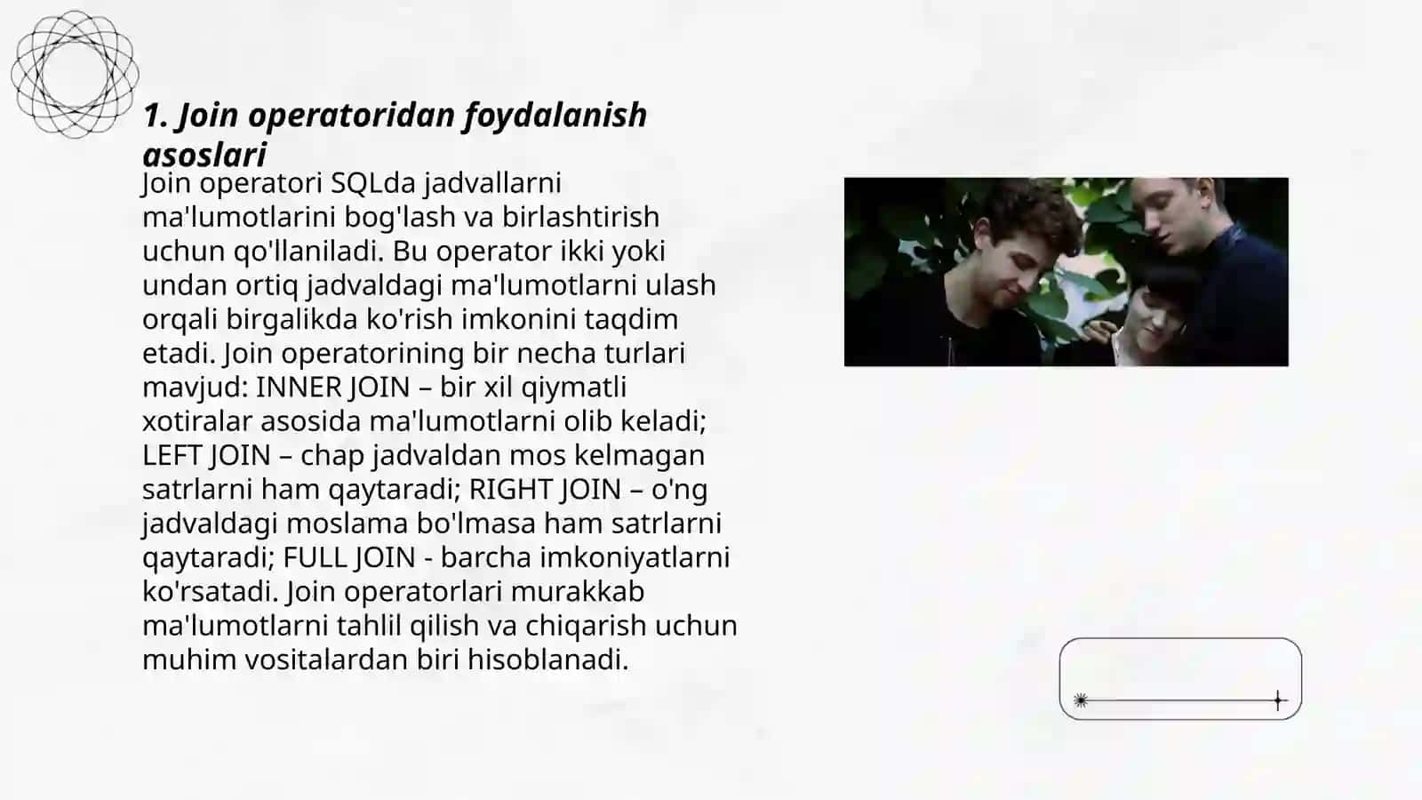 Join operatori bilan ishlash 3