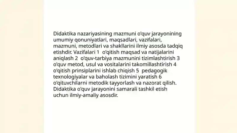 Didaktika - pedagogik ta'lim nazariyasi 3