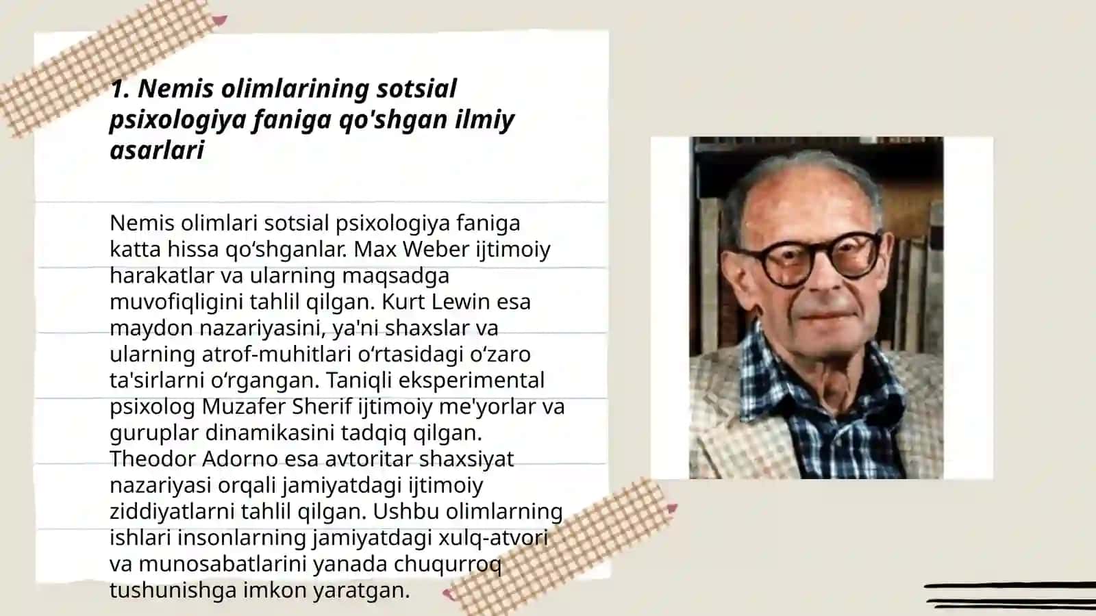 Nemis olimlarining sotsial psixologiya faniga qo'shgan ilmiy asarlari 3
