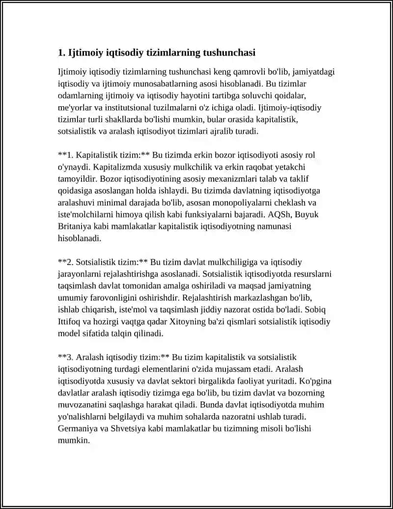 IJTIMOIY IQTISODIY TIZIMLAR VA ULARNI FARQLOVCHI MEZONALAR 3