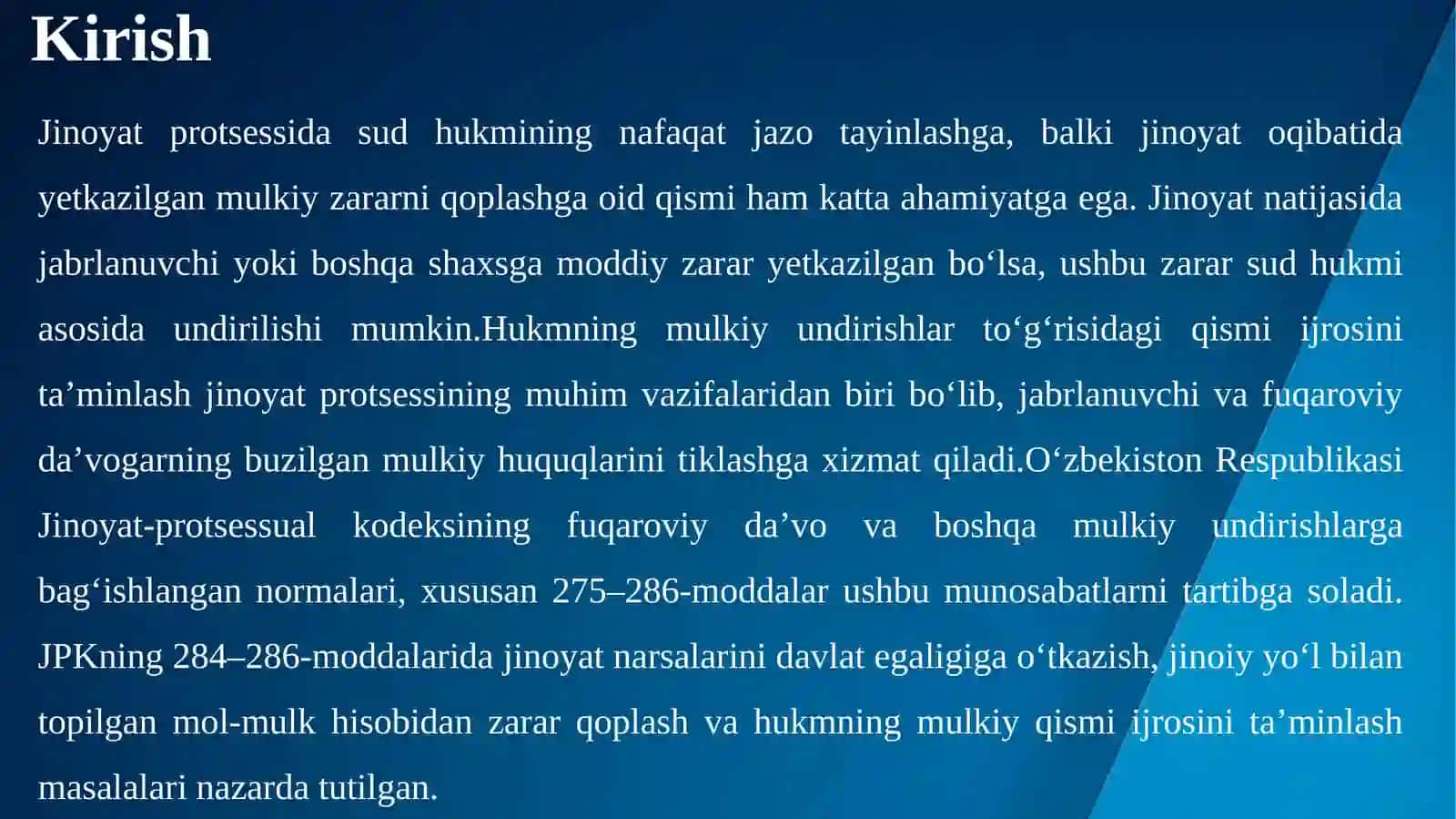 HUKMNING MULKIY UNDIRISHLAR TO‘G‘RISIDAGI QISMI IJROSINI TA’MINLASH 3