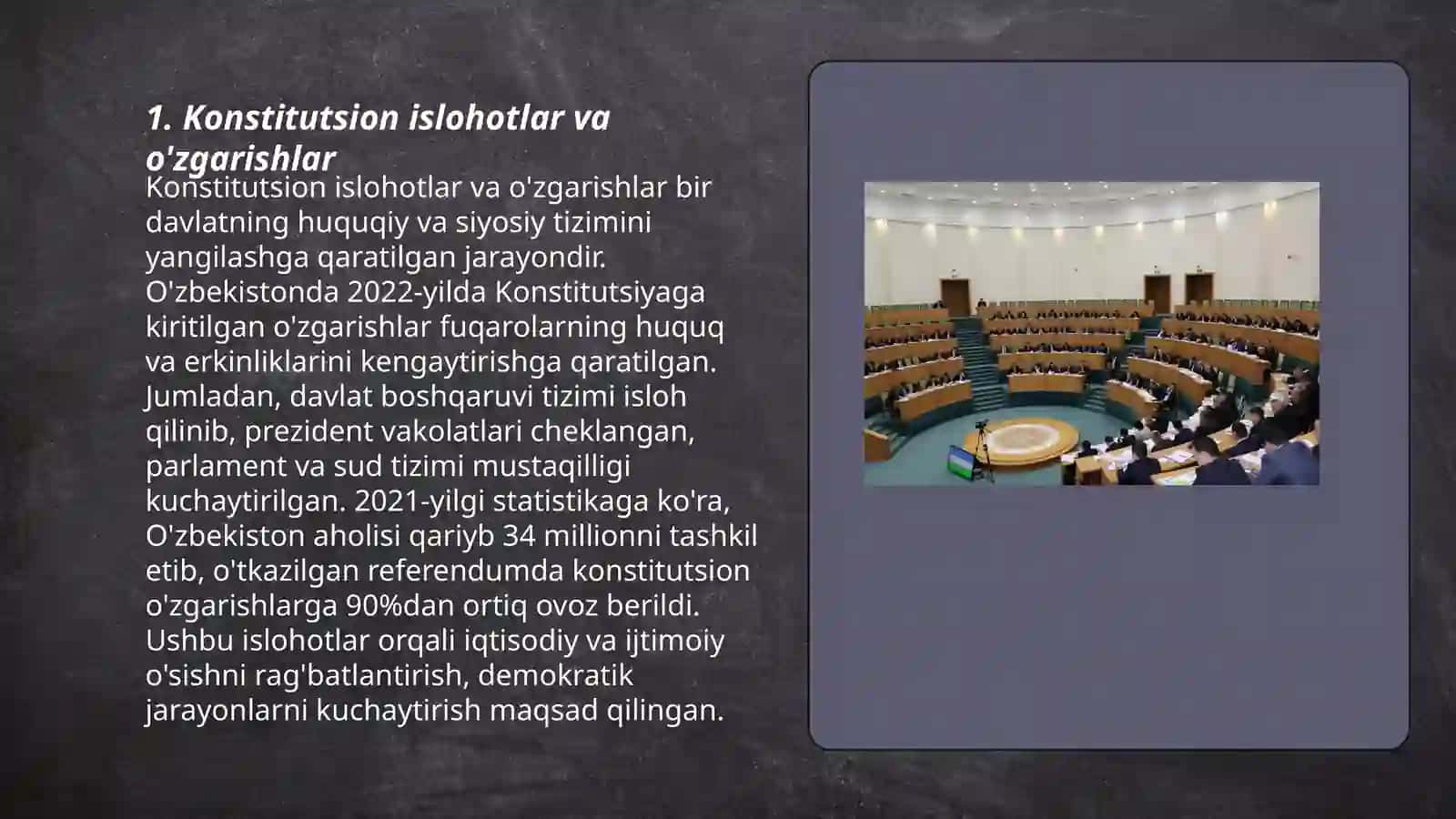 Ozbekistonda demokratikfuqorolik jamiyati asoslarining shakllanishi amalga oshirilgan siyosiy islohatlar 3