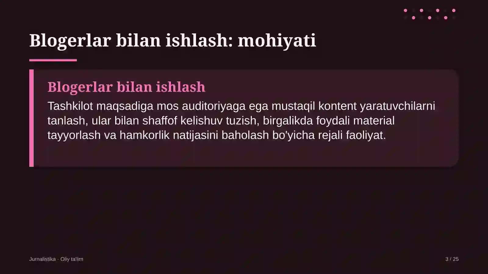 Fond birjasida blogerlar bilan ishlash 3