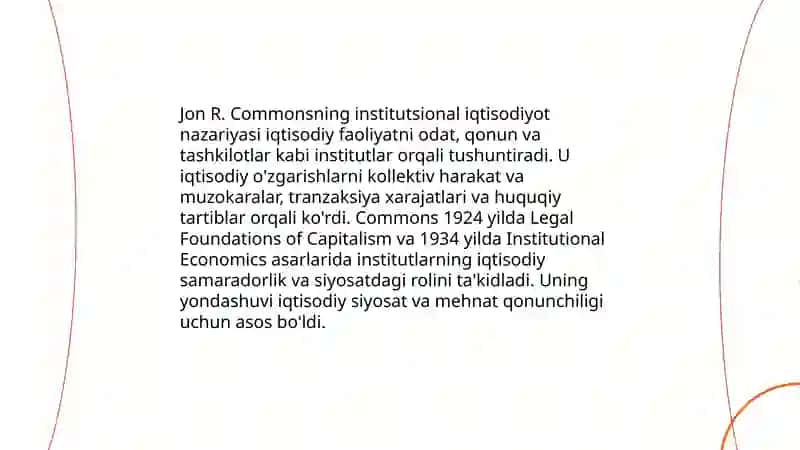 Jon R.Kommons iqtisodiy fikrlari 3