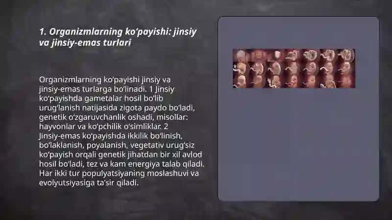Organizmlarning koʻpayishi proembrional rivojlanishining umumiy qonuniyatlari 3