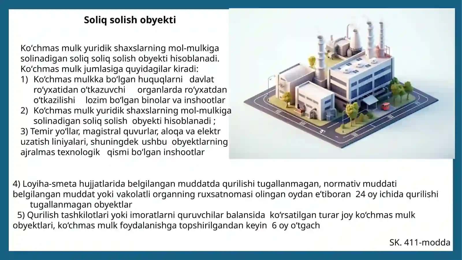 Yuridik shaxslarning mol-mulkiga solinadigan soliqni hisoblash va budjetga toʻlashtirish tartibi 3