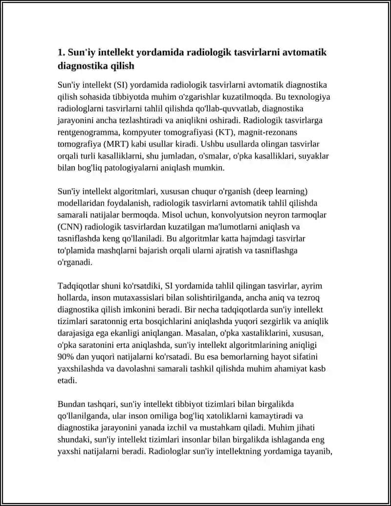 TIBBIYOTDA SUN‘IY INTELLEKTDAN FOYDALANISH 3