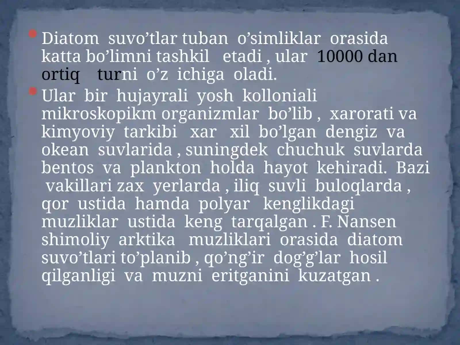 Diatomsuvo’tlar 3