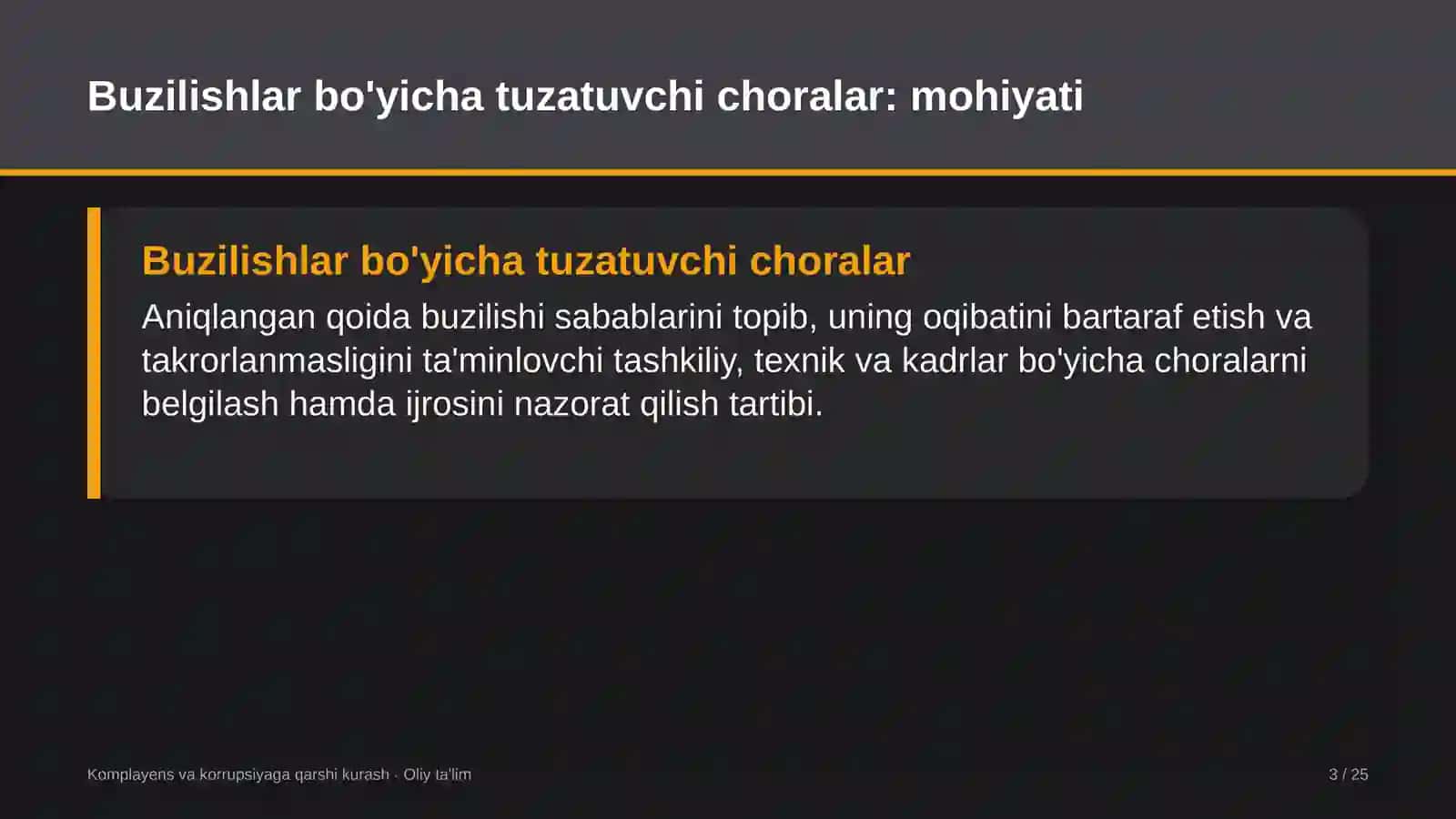 Yangiliklar saytlarida buzilishlar bo'yicha tuzatuvchi choralarni ko'rish 3