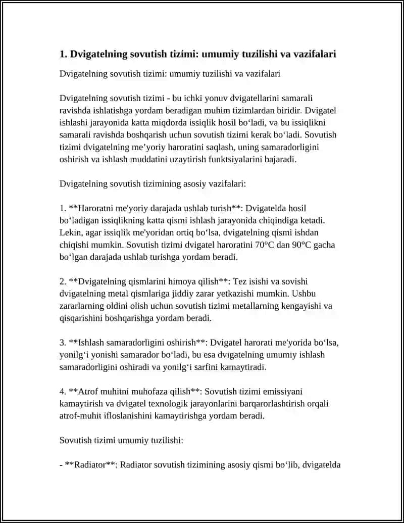 DVIGATELNING SOVUTISH TIZIZMI 3
