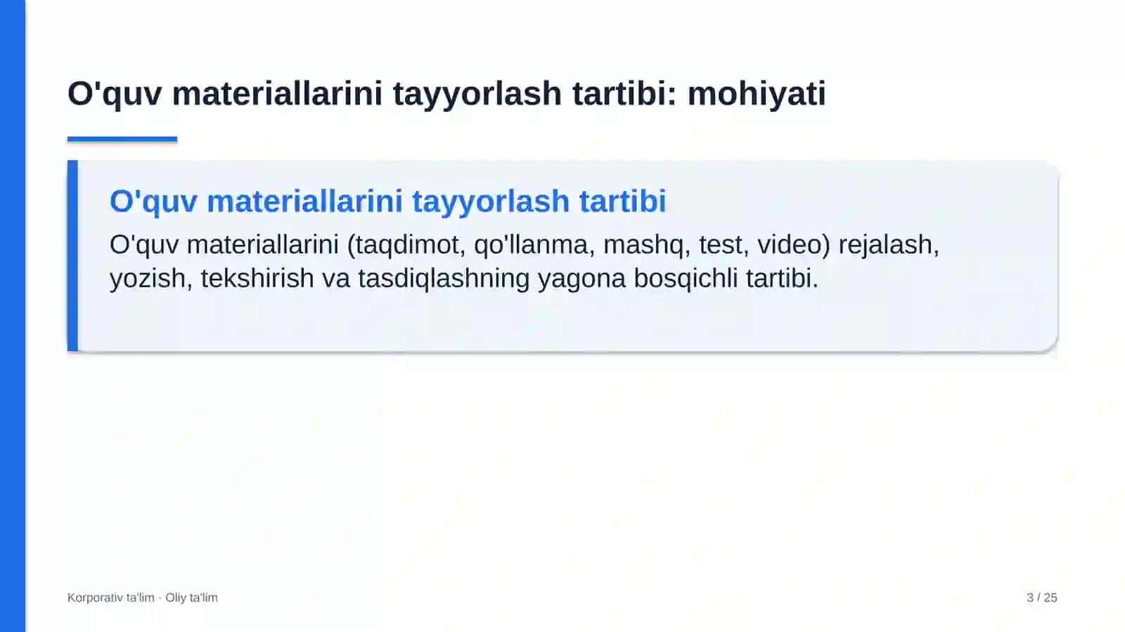 Auditorlik tashkilotlarida o'quv materiallarini tayyorlash tartibi 3