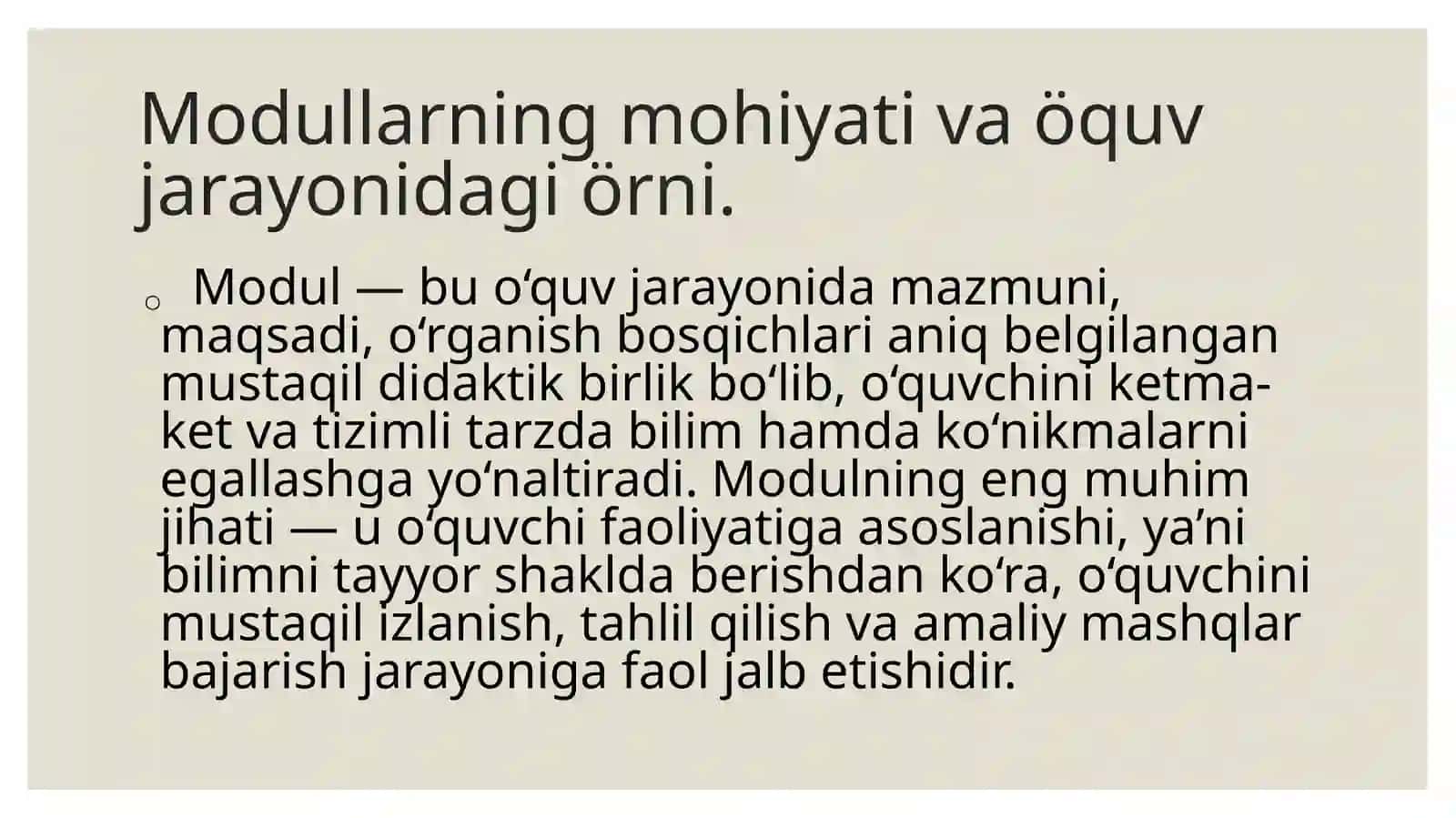 Modullar va ularning tuzilishi 3