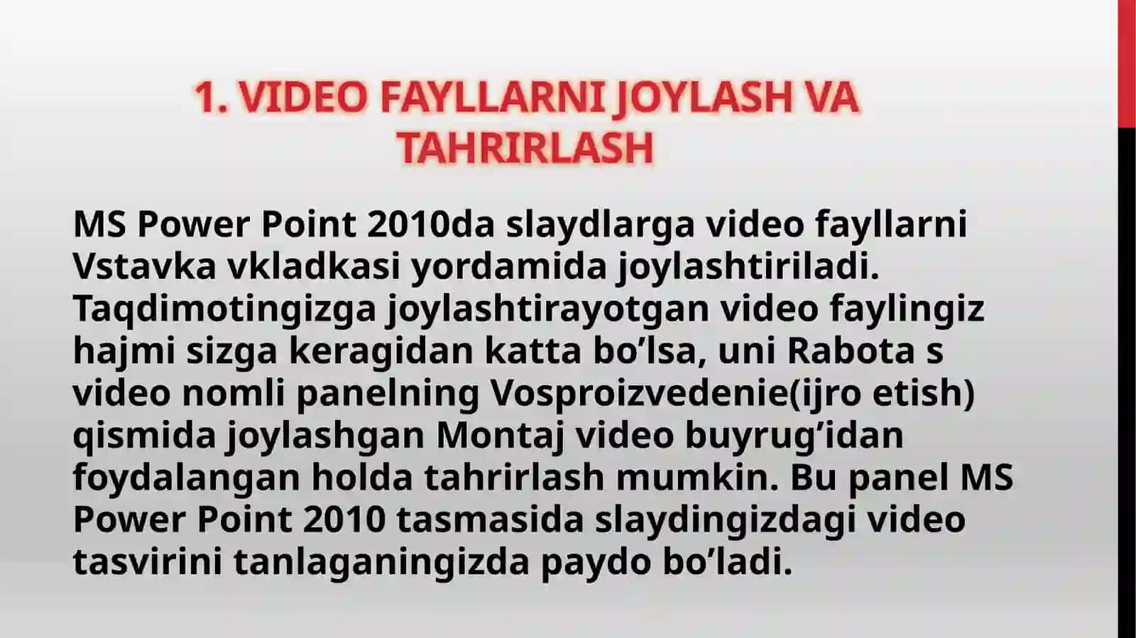 Video Fayllarni Joylash va Tahrirlash 3