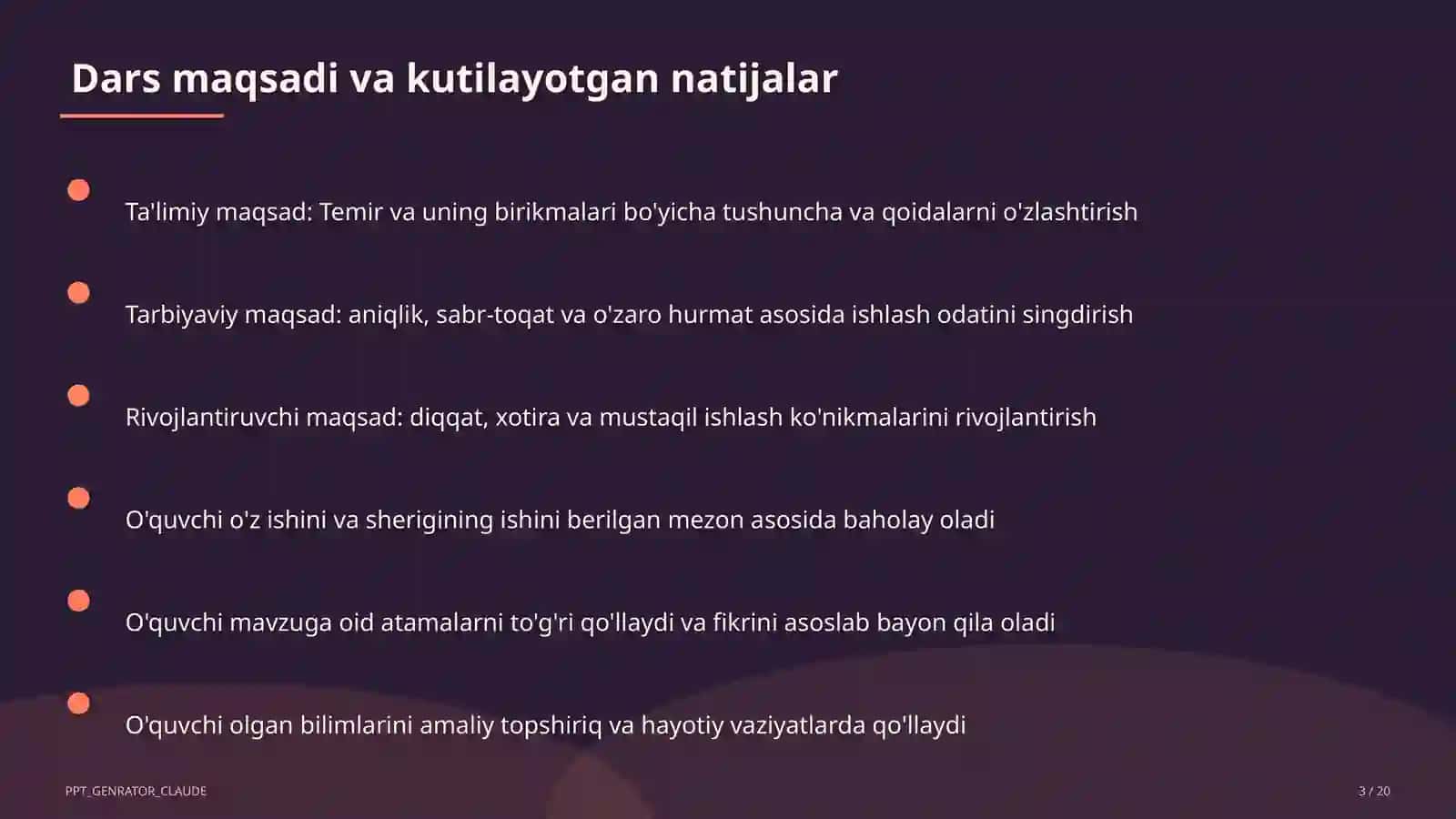 Kimyo (7–11) — metodik birlashma uchun 3