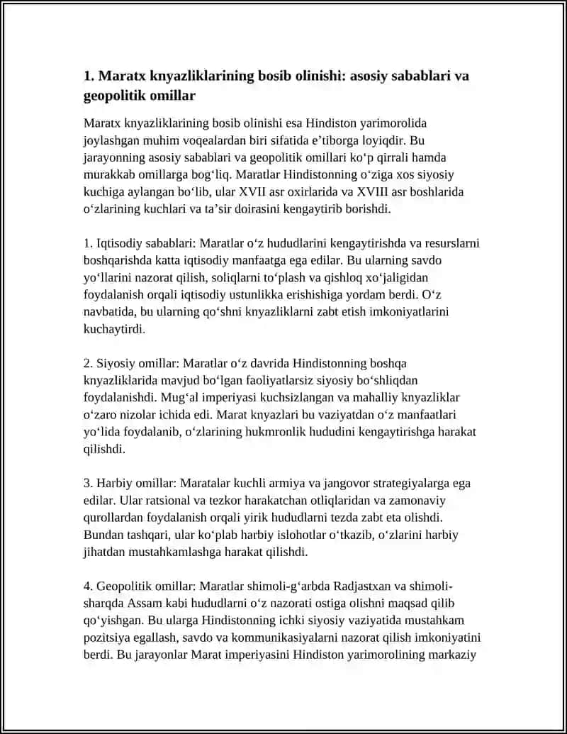 MARATX KNYAZLIKLARINING BOSIB OLINISHI. RADJASTXAN, ASSAMNI BO‘YSINDIRILISHI 3