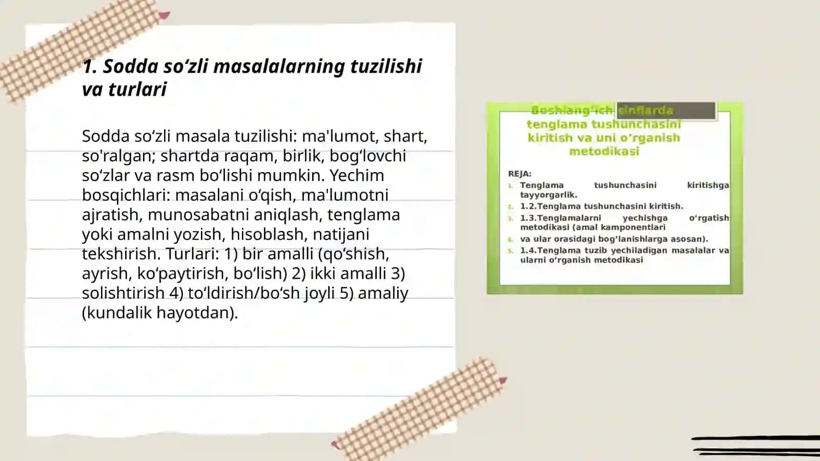Masalalar yechish usullari 3