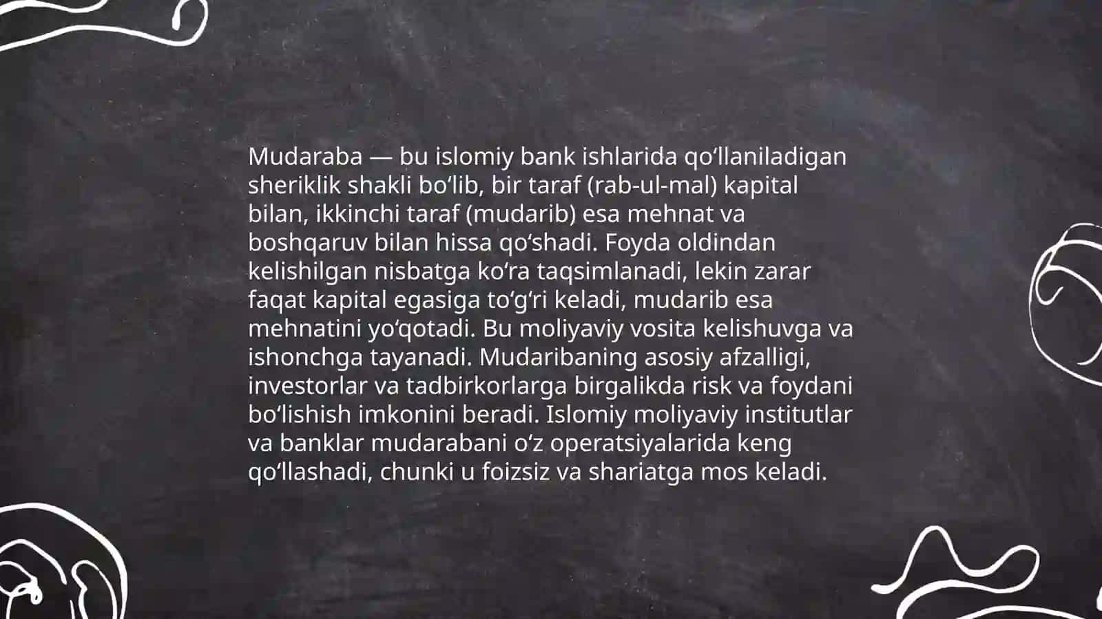 Mudaraba shariat talablari 3