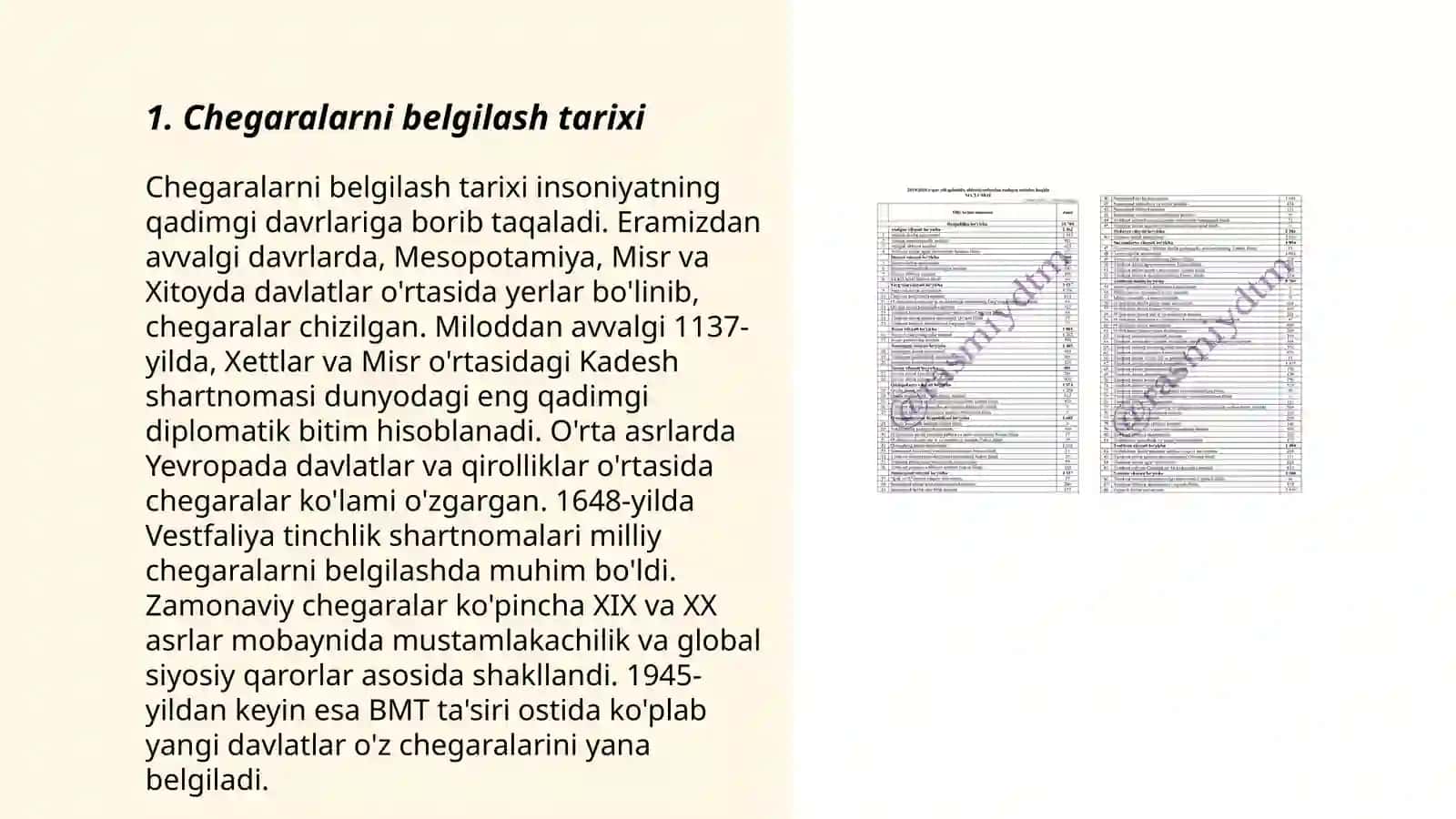 Chegaralarni belgilash tarixi 3