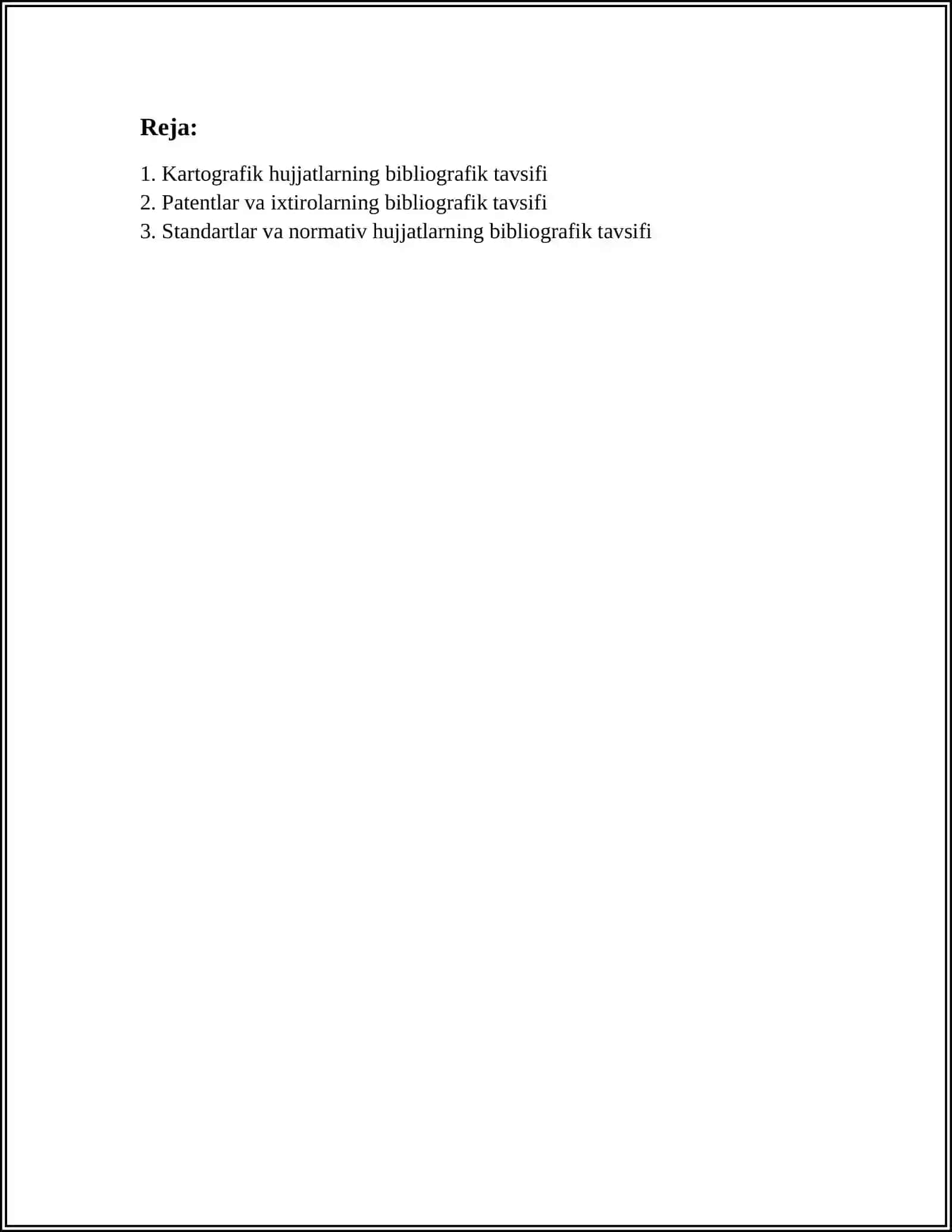 MAXSUS TURDAGI HUJJATLARNI BIBLIOGRAFIK TAVSIFLASH 3