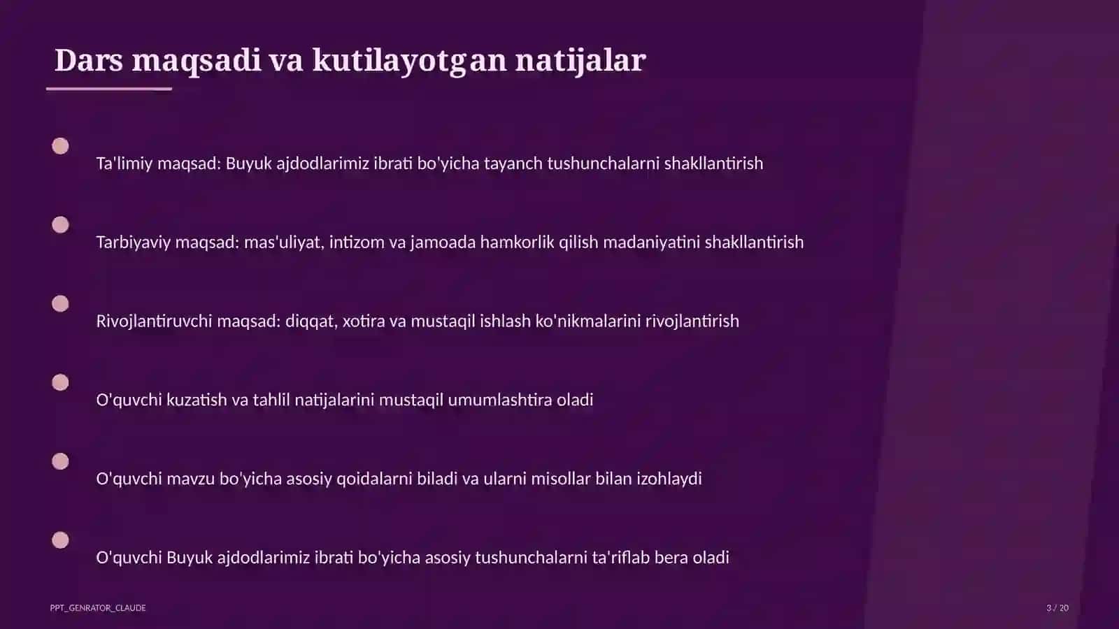 Buyuk ajdodlarimiz ibrati (6-sinf) 3