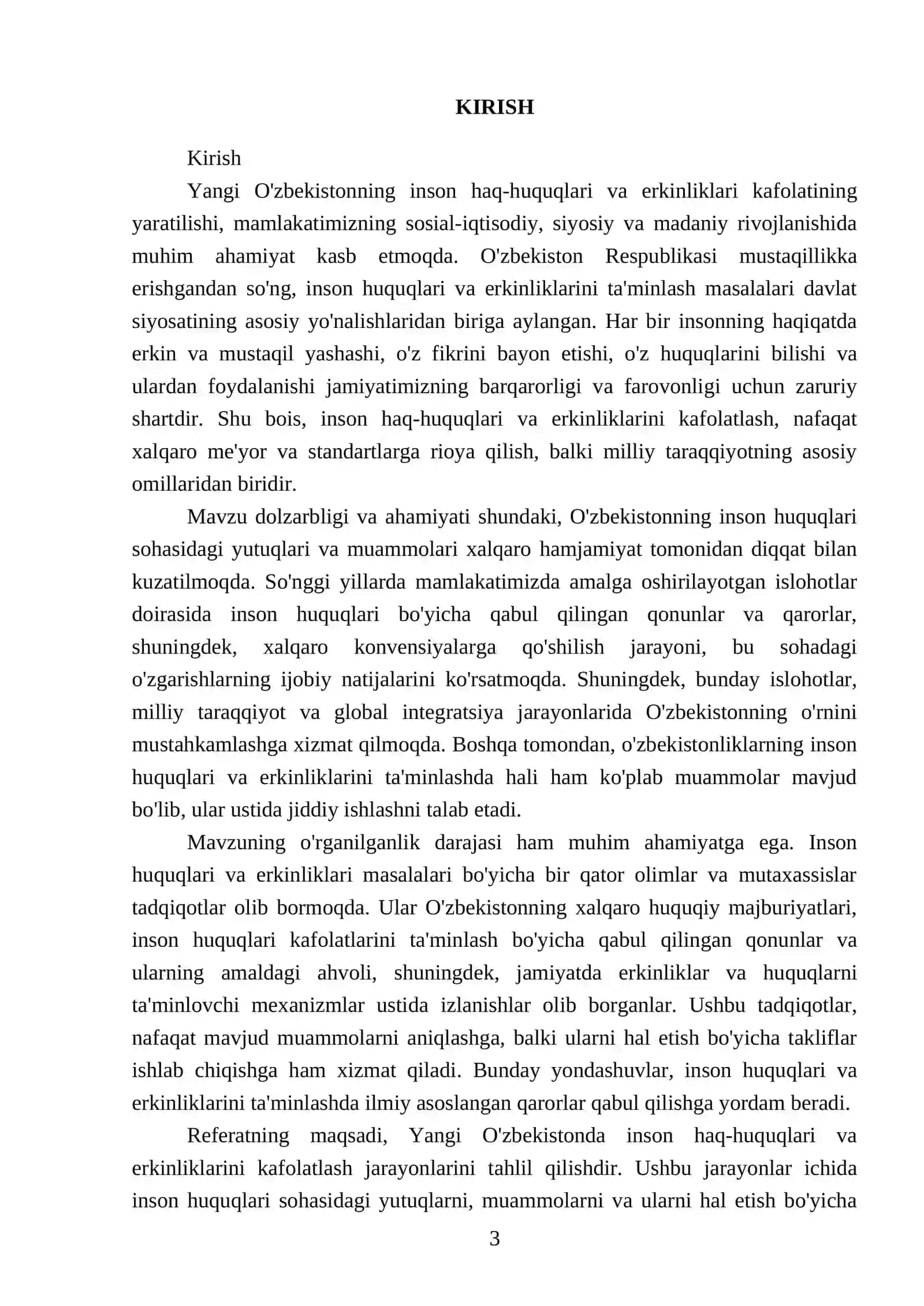 Yangi O'zbekistonning inson haq-huquqlari va erkinliklari kafolatining yaratilishi 3