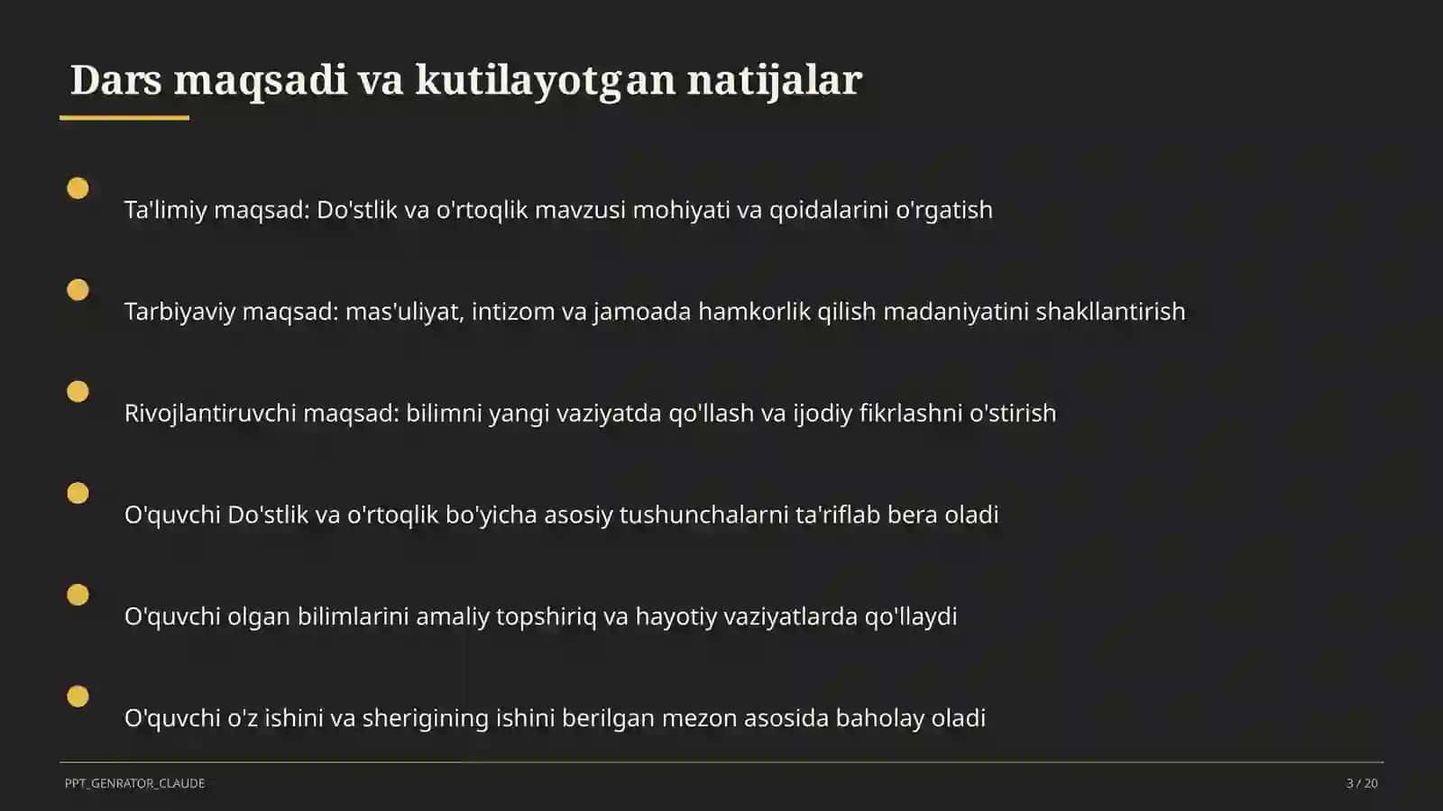 Do'stlik va o'rtoqlik (2-sinf) 3