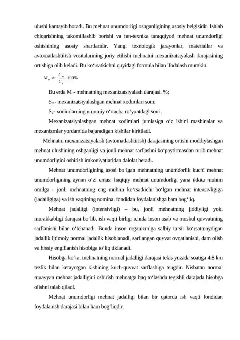 Mehnat unumdorligi- iqtisodiy omili sifatida 3