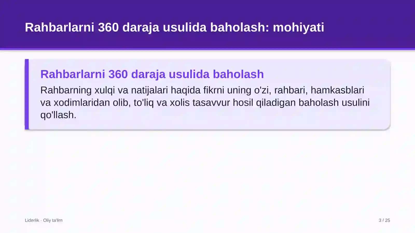 Kasaba uyushmalarida rahbarlarni 360 daraja usulida baholash 3