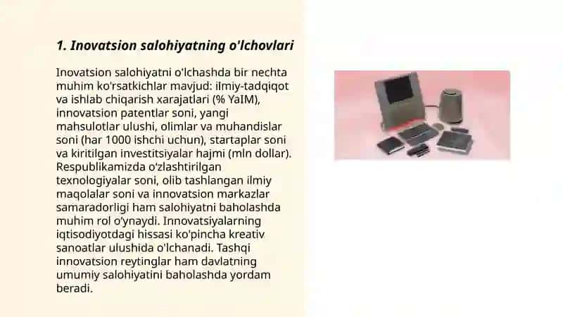Korxonaning inovatsion saloxiyati 3