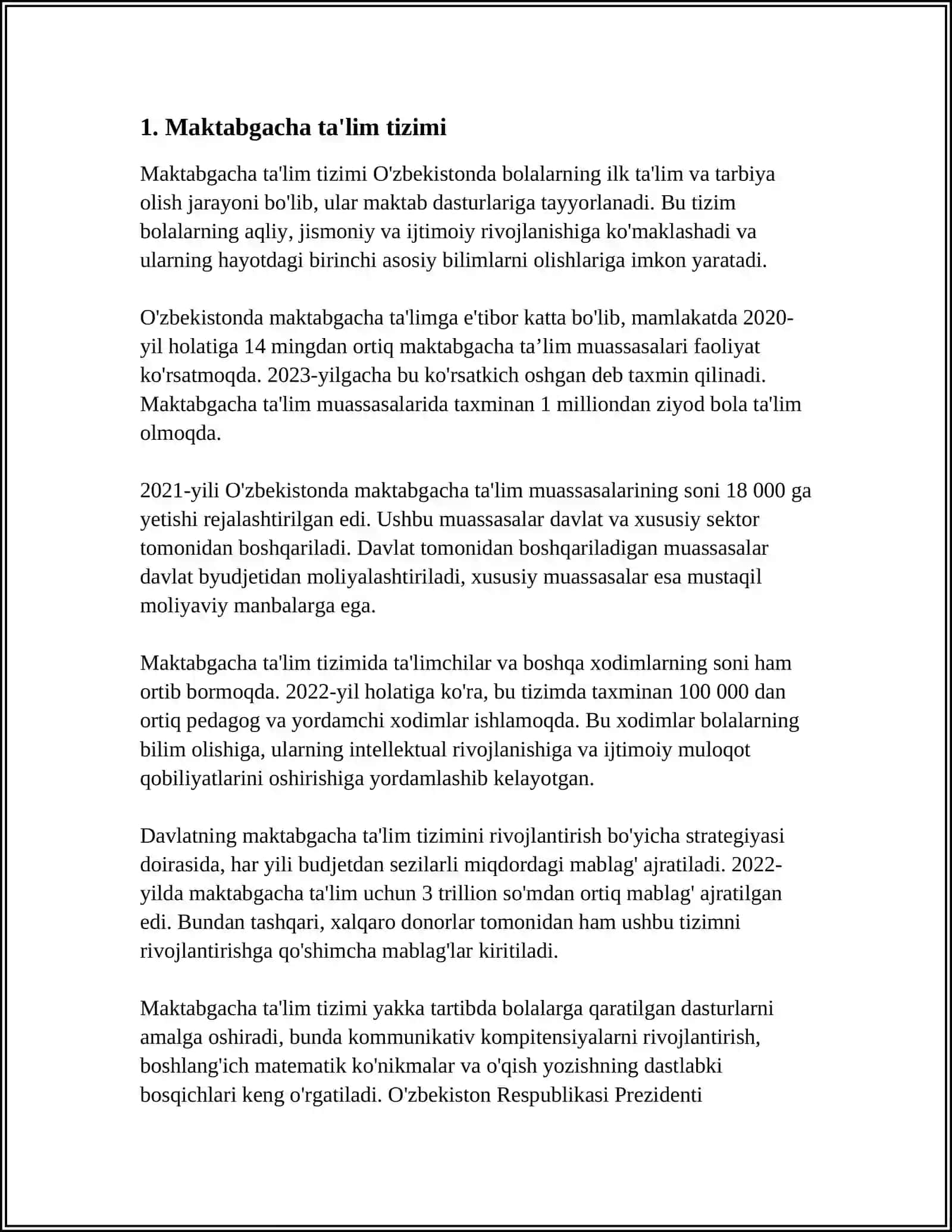 CHIRCHIQ DAVLAT PEDAGOGIKA UNIVERSITETI MAKGABGACHA TALIM KAFEDRASI 3