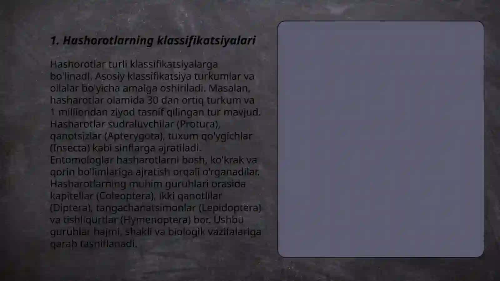Hashorotlar sistematikasiga oid tadqiqotlarning tahlillari 3
