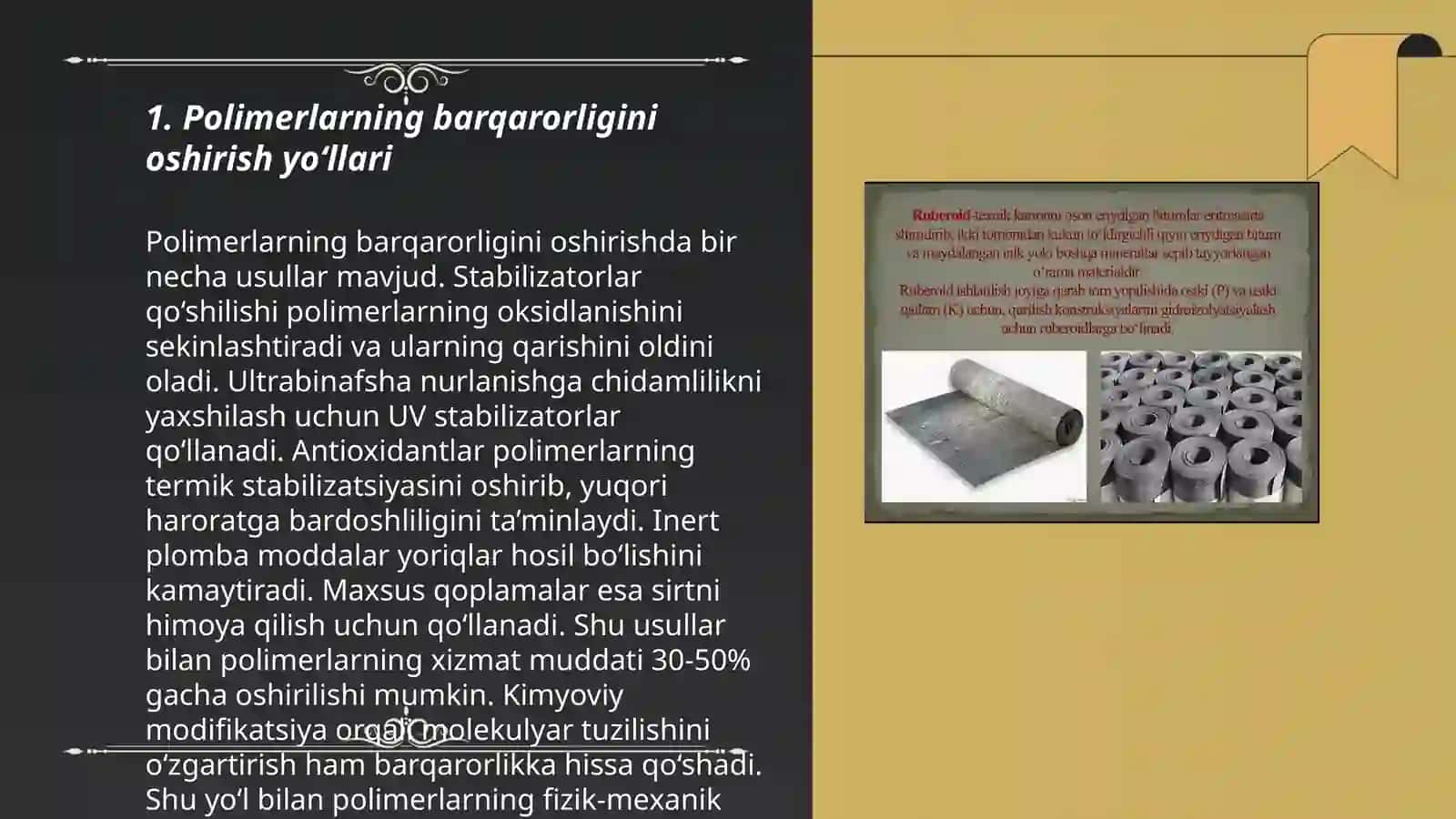 Tombop materiallarni umrini uzaytirish 3
