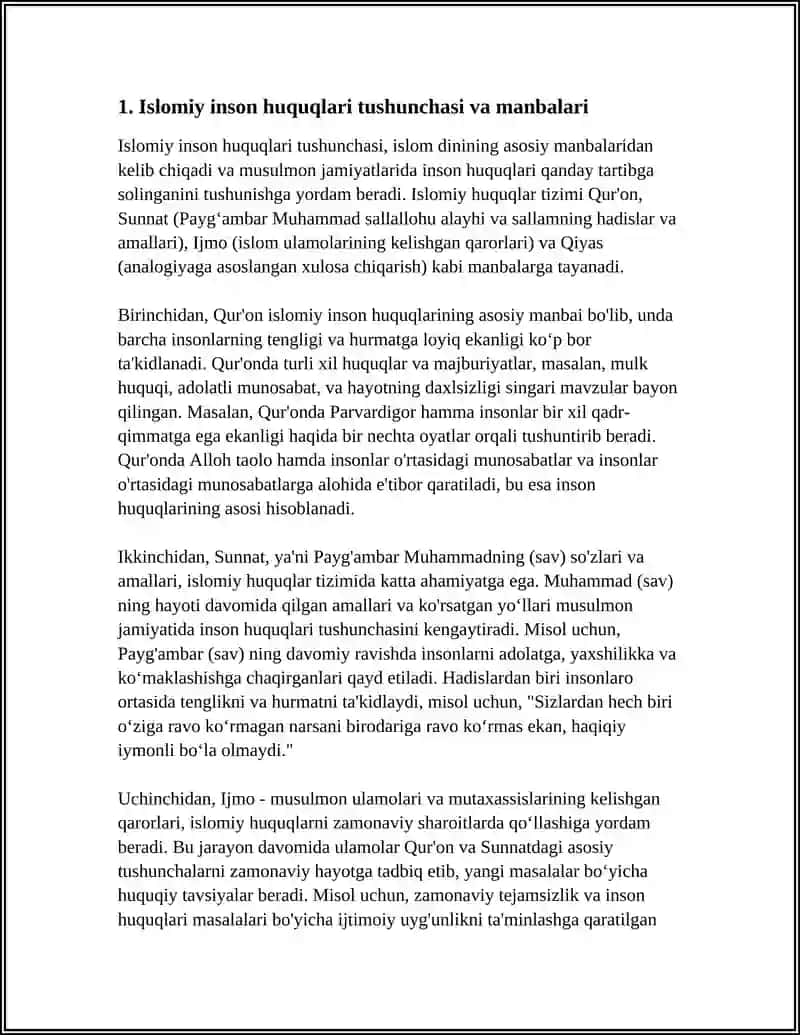 ISLOMDA INSON HUQUQLARI HIMOYASI, IJTIMOIY TENGLIK 3