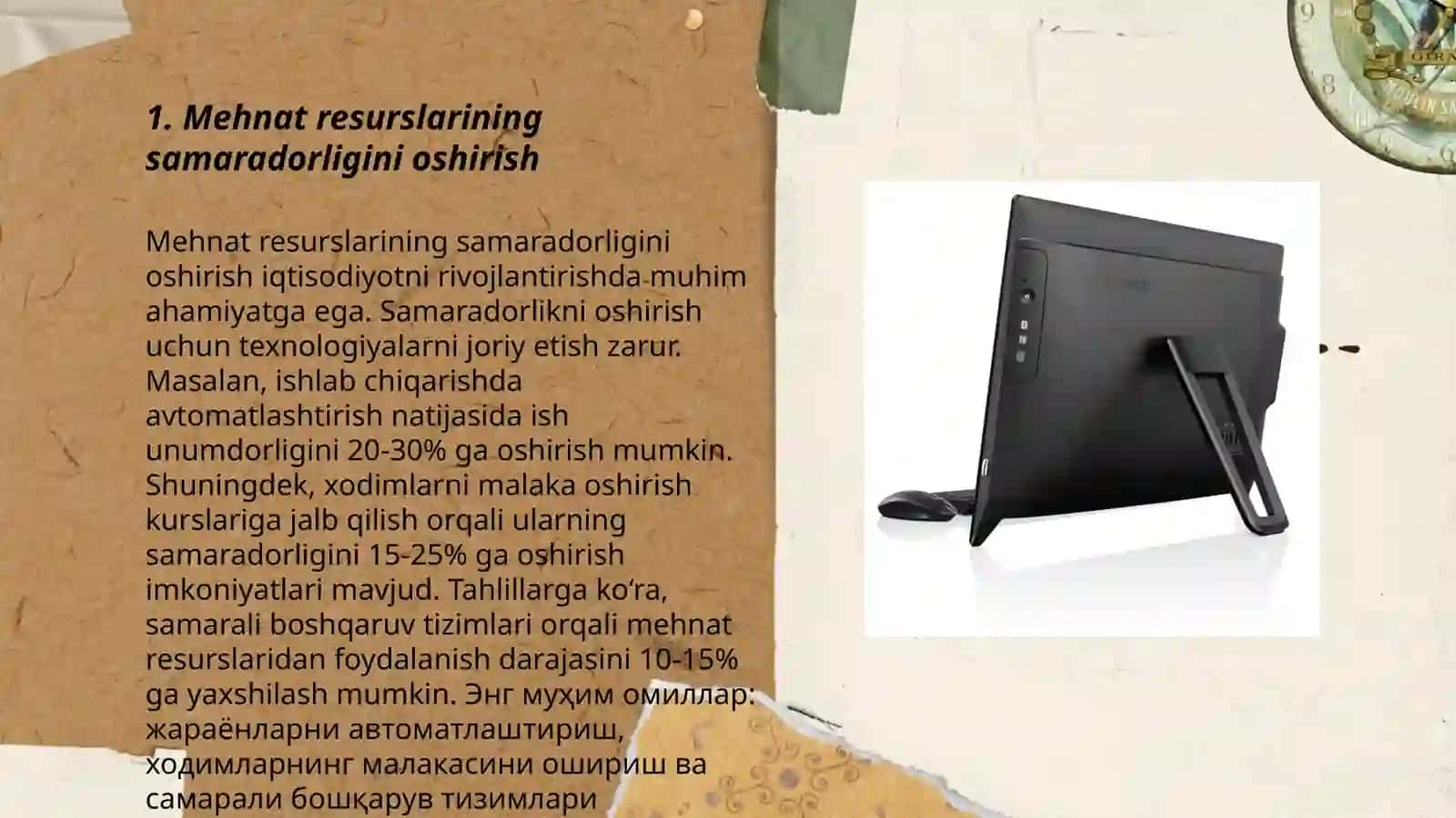 Mehnatning tahlili - ishlab chiqarish omili sifatida 3