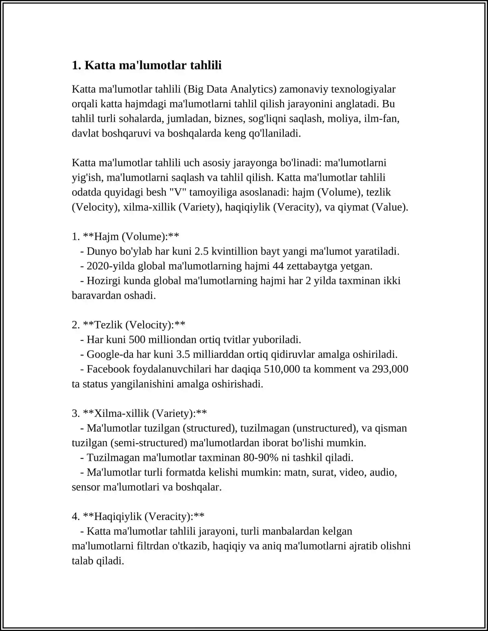 BIGDATA ASOSLANGAN RAQAMLI TEXNALOGIYALAR 3