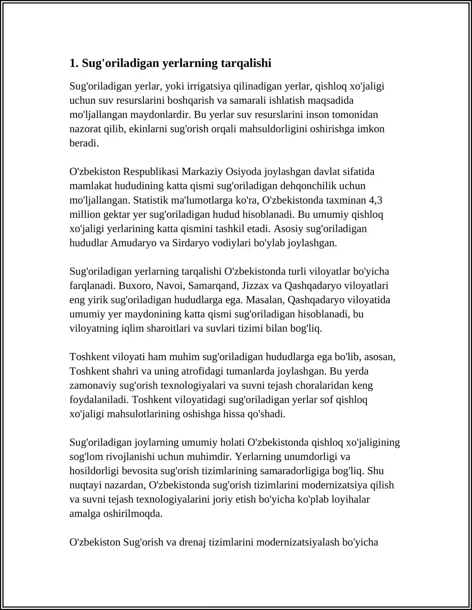 CHO'L MINTAQA SUG'ORILADIGAN TUROQLARINING TARQALISH QONUNIYATLARI ASOSIDA XARITANOMALAR TUZISH 3