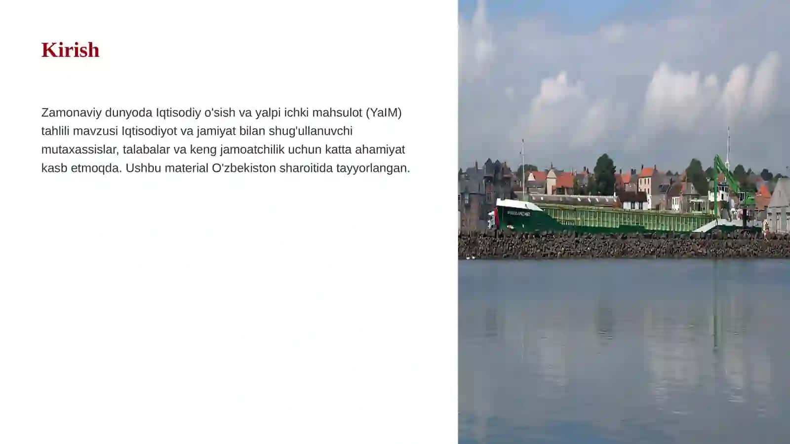 Iqtisodiy o'sish va yalpi ichki mahsulot (YaIM) tahlili 3