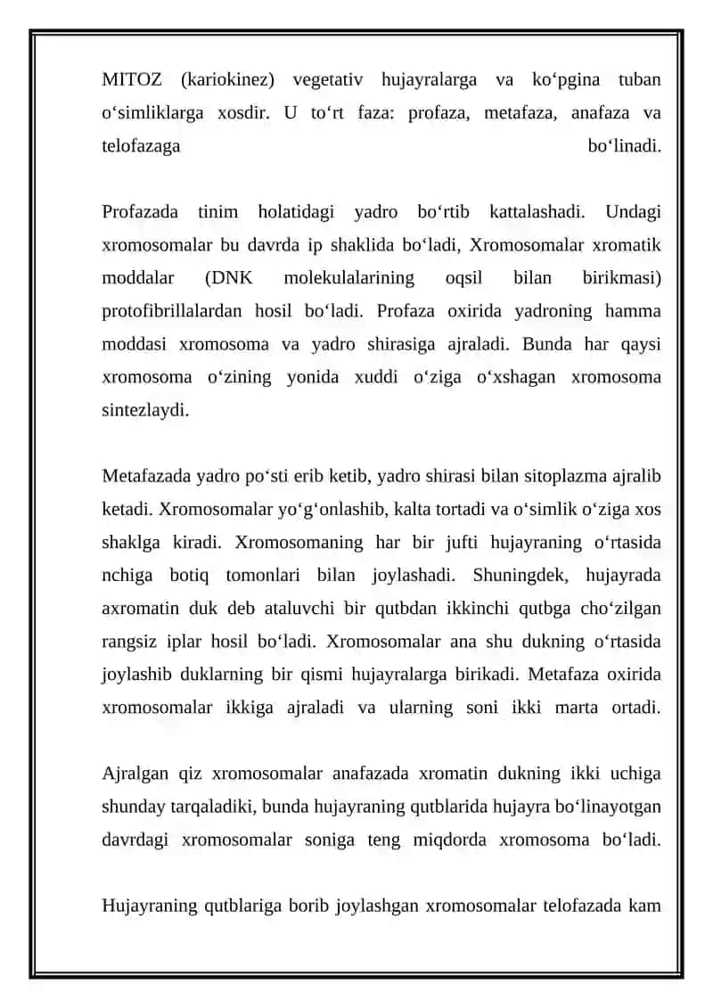 HAYVON VA ODAM XROMOSOMALARNING MORFOFUNSIANAL XARAKTERISTIKASI 3