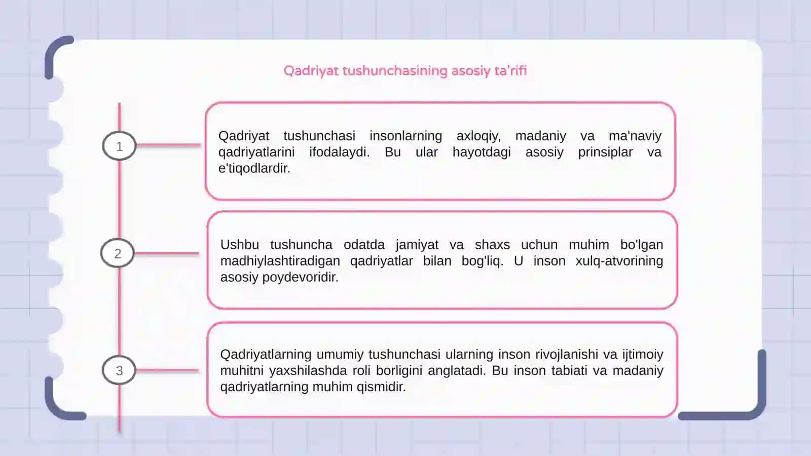 Qadriyat tushunchasining manosi va uning umumiy tushunchalari 3
