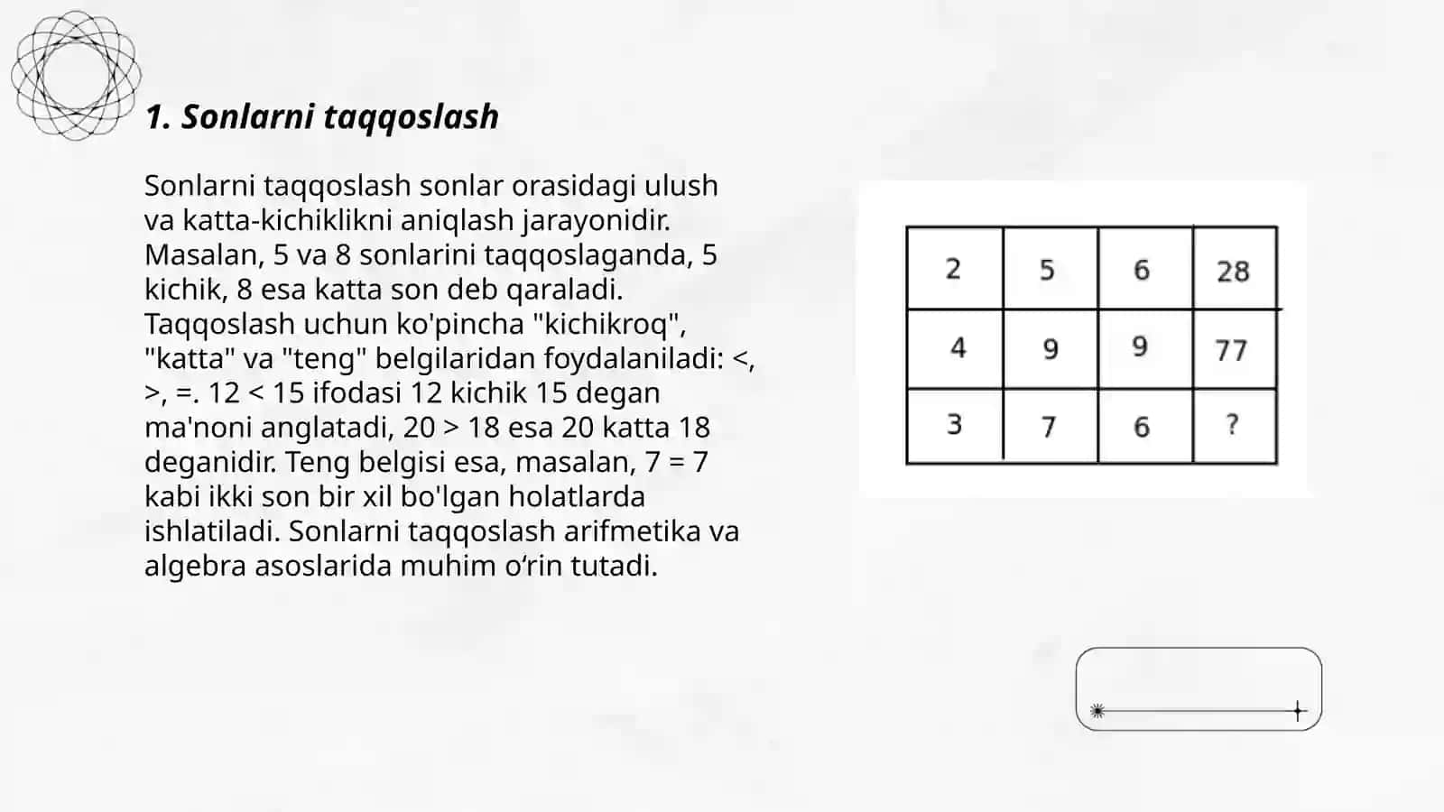 Boshlang'ich sinf matematika darslarida mantiqiy fikrlashga oid mulohaza yuritish 3