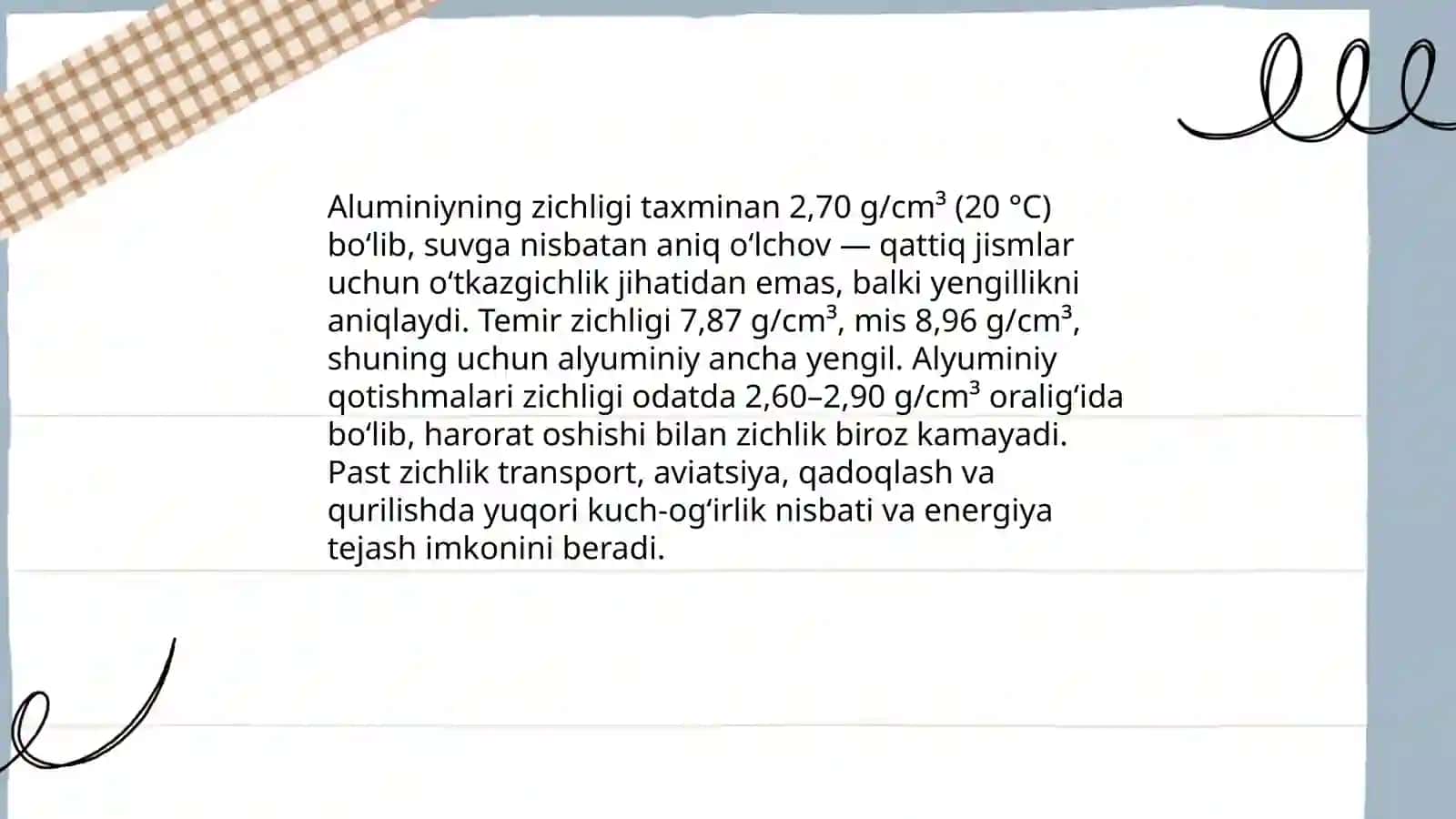 Aluminiy xossalari 3