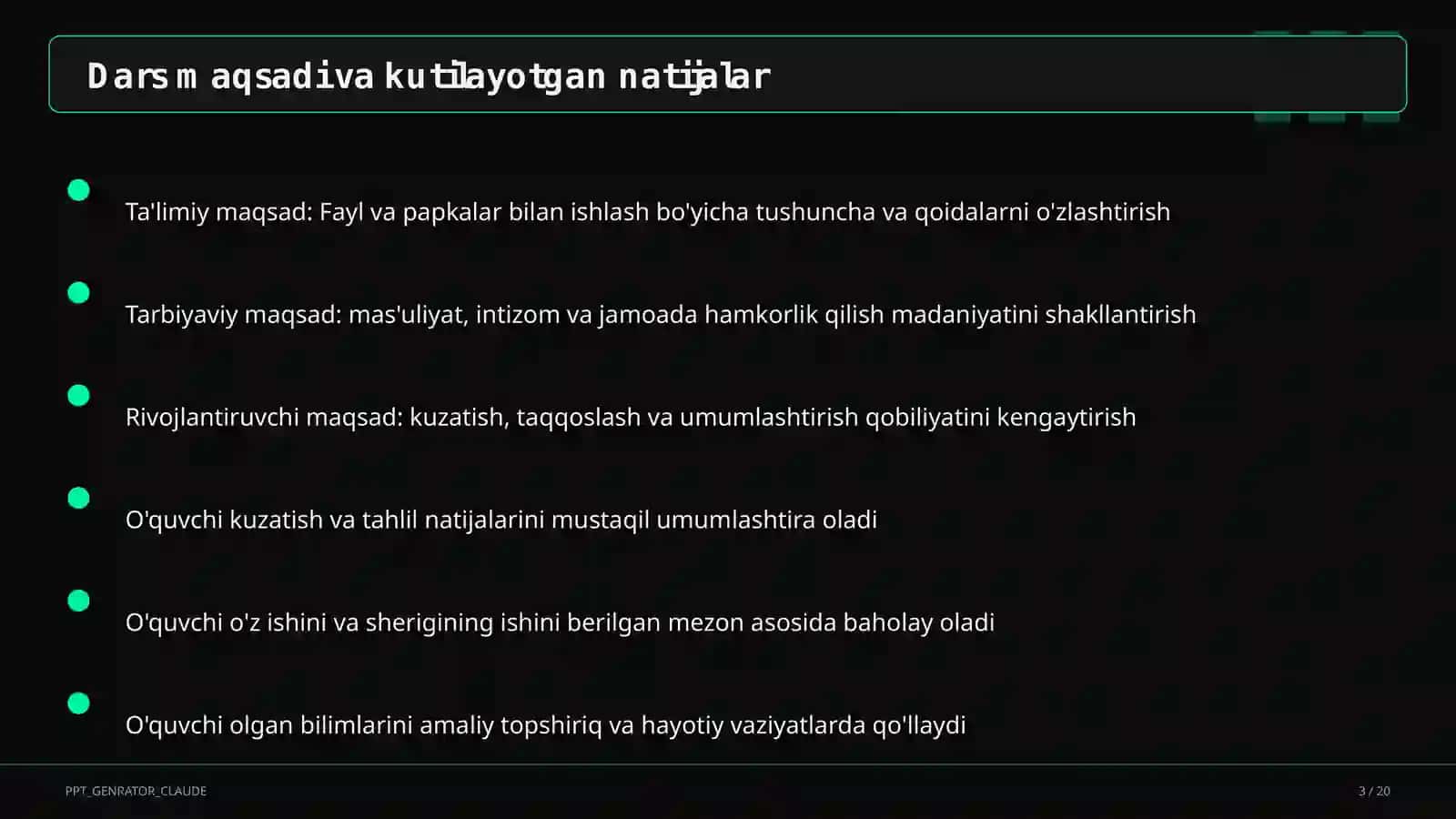 Fayl va papkalar bilan ishlash (5-sinf) 3